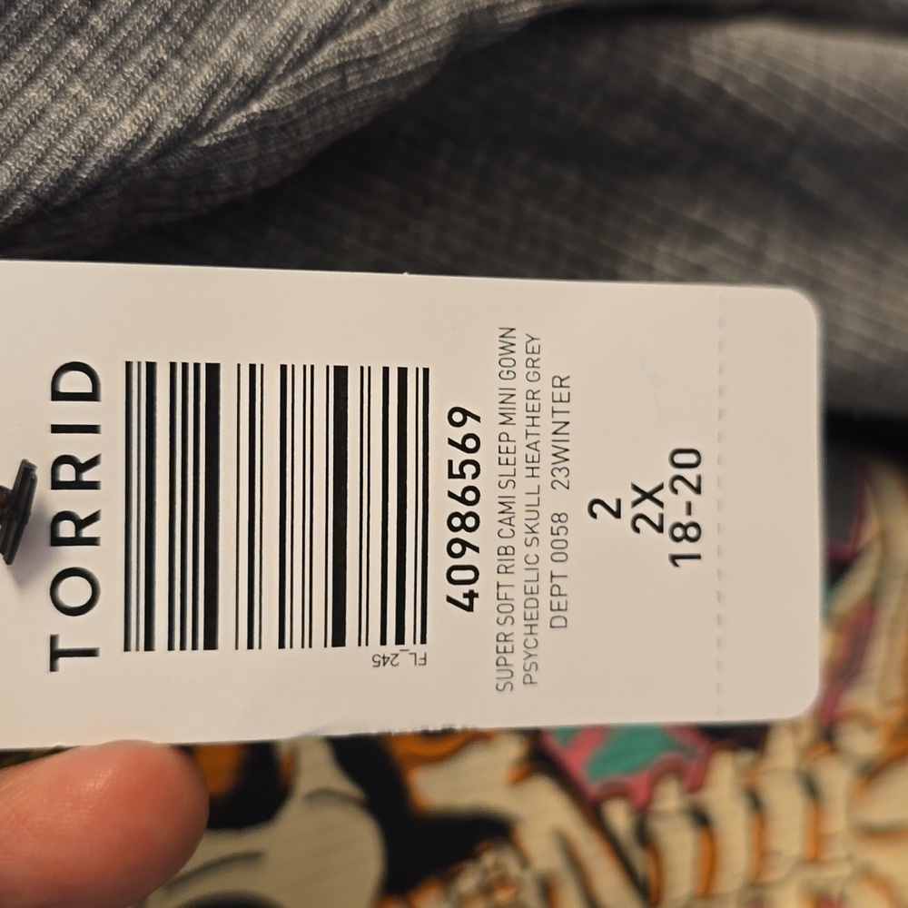 Torrid 2x Sugar Skull Super Soft Sleep Gown - Picture 4 of 4